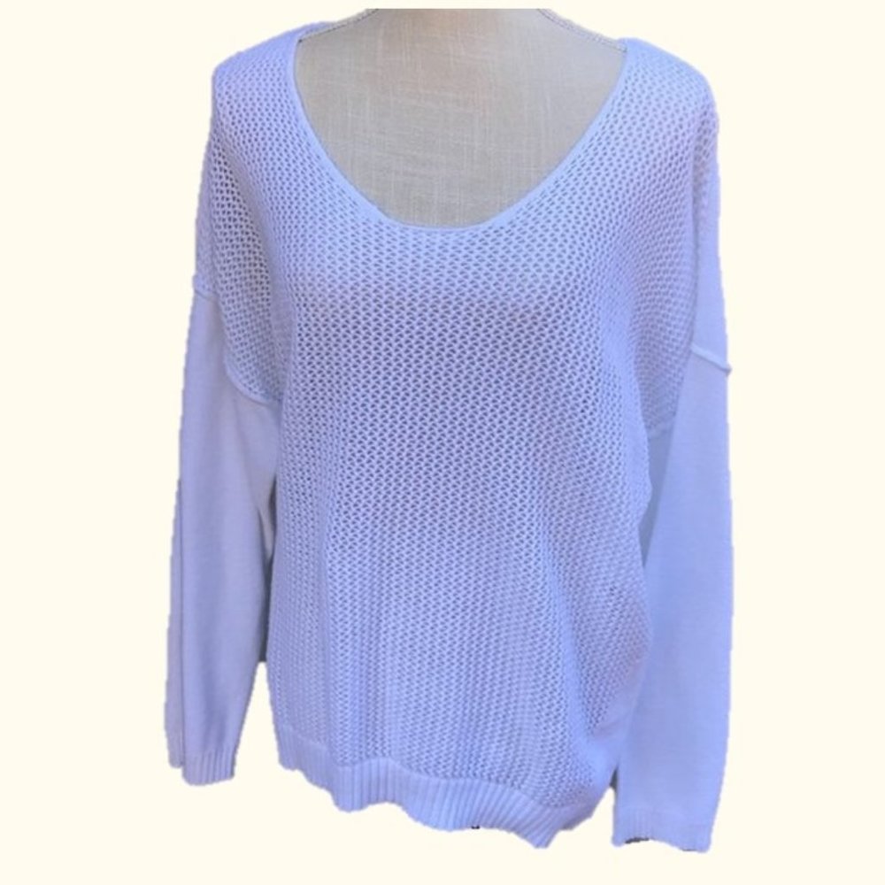 LANE BRYANT Fish-Net Weave Sweater - 18/20